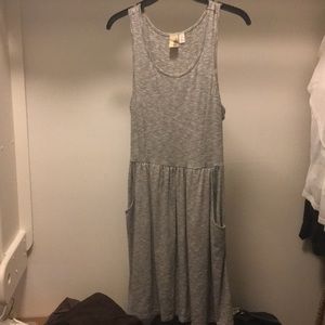 Sleeveless Black and White Striped Dress